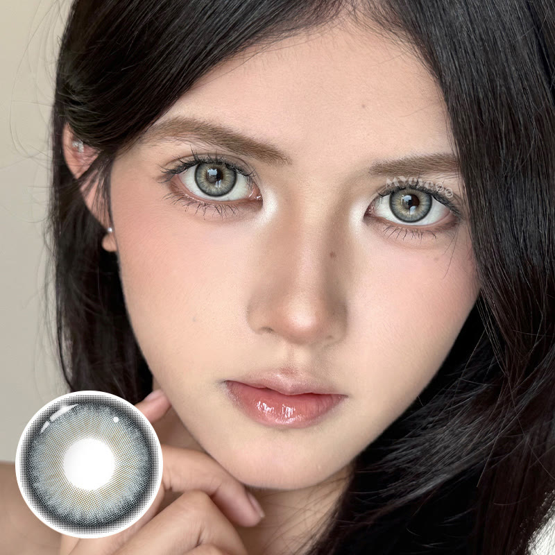 MYEYEBB Foxy Dark Grey Colored Contact Lenses