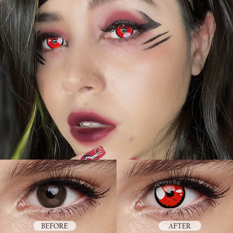 MYEYEBB Black Lobelia Red Cosplay Colored Contact Lenses-MYEYEBB