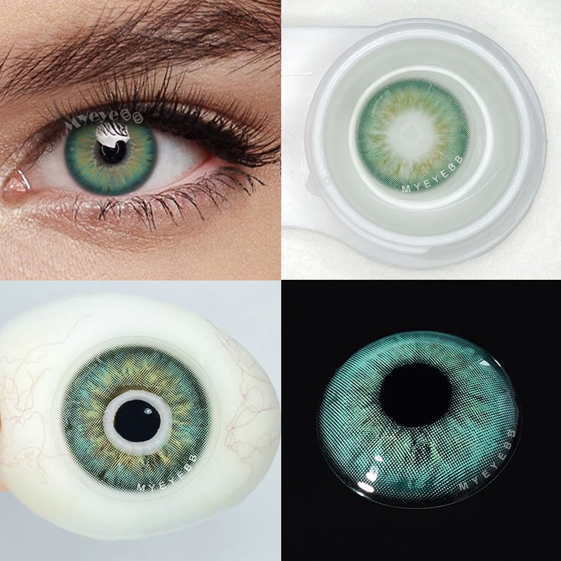 MYEYEBB Aegean Sea II Green Prescription Colored Contact Lenses