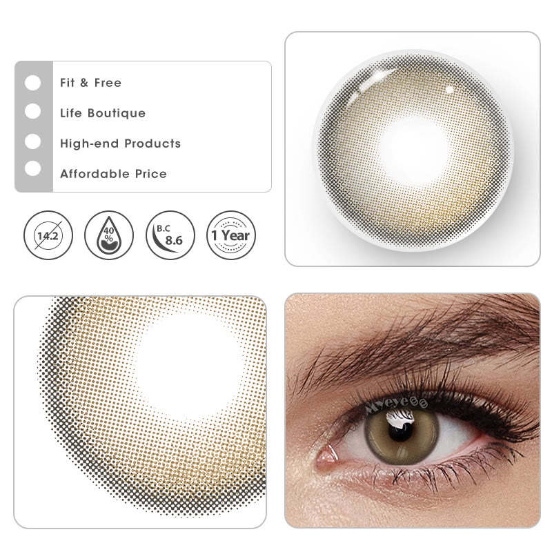 MYEYEBB Butter Hazel Brown Colored Contact Lenses - image 7