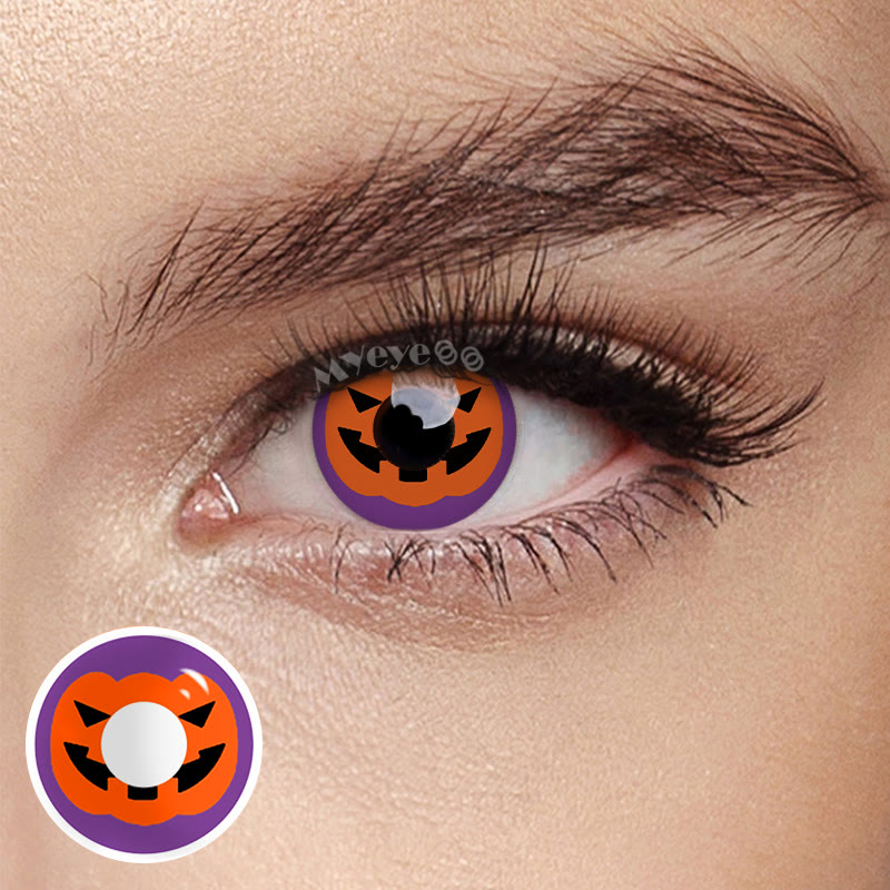 MYEYEBB Pumpkin Prescription Cosplay Colored Contact Lenses -MYEYEBB