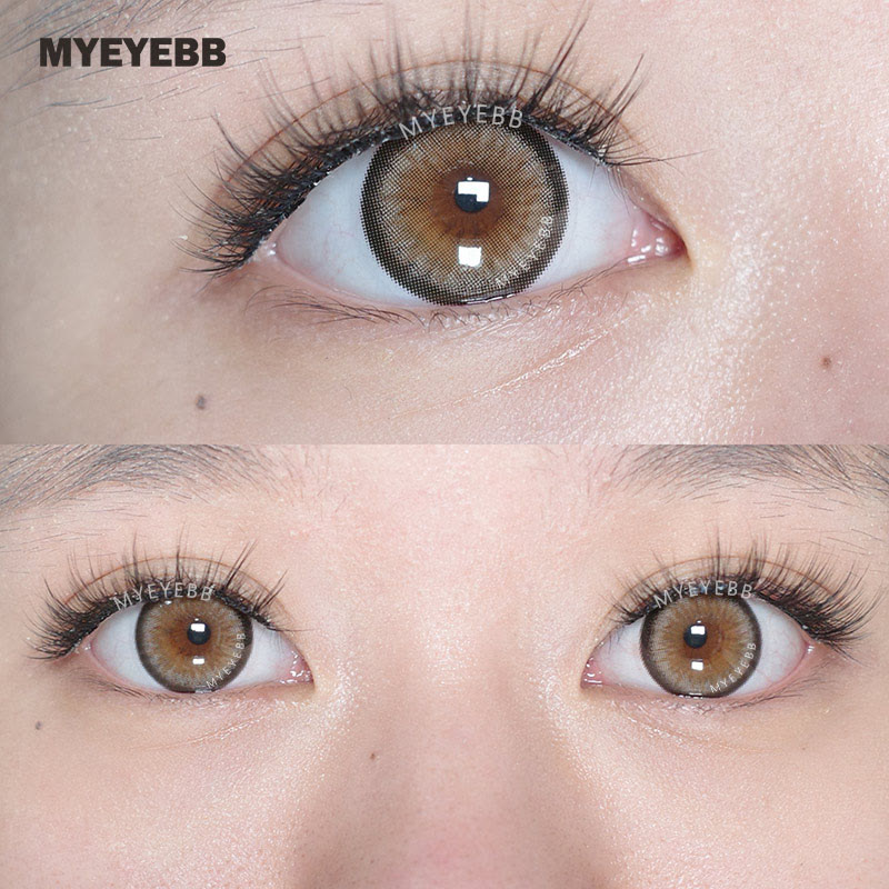 MYEYEBB Norko Brown Prescription Colored Contact Lenses