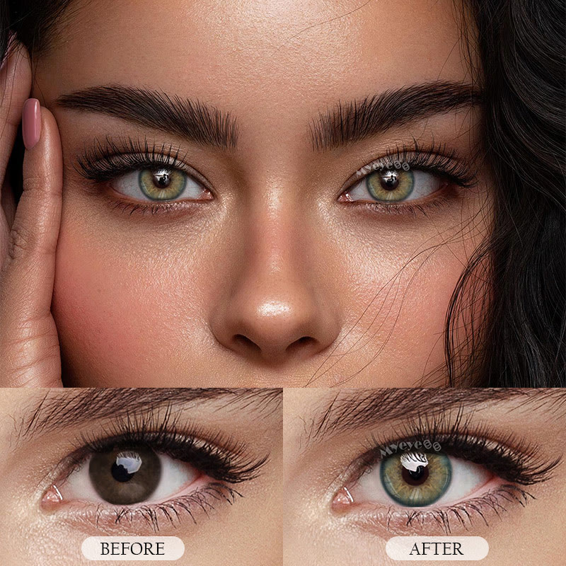 MYEYEBB Mystic Green Prescrition Colored Contact Lenses - image 7