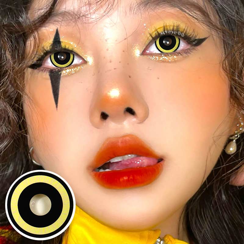 MYEYEBB Nebulos Yellow Cosplay Colored Contact Lenses - image 12