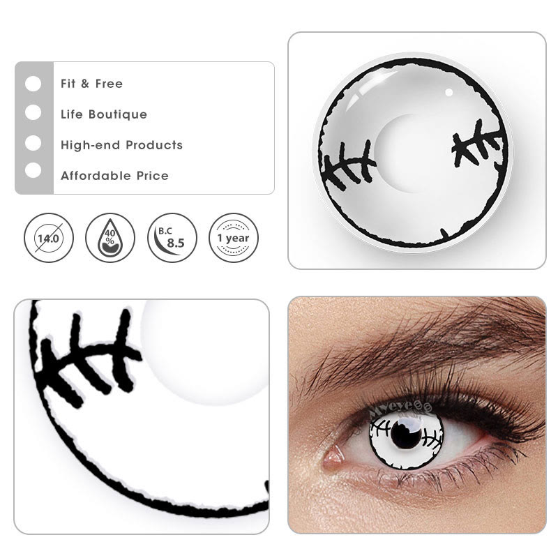 MYEYEBB Stitched Mummy Prescription Cosplay Colored Contact Lenses - image 14