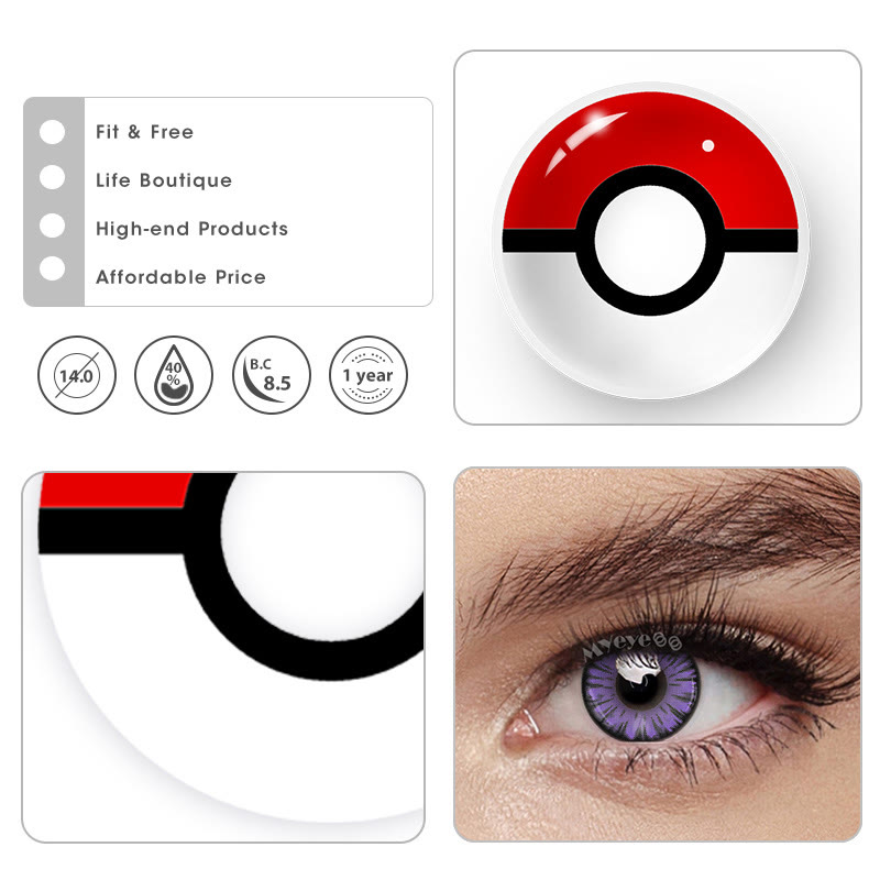 MYEYEBB Sharingan Ball Cosplay Colored Contact Lenses - image 4