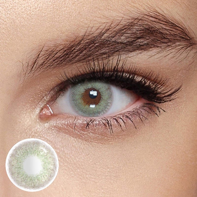 MYEYEBB Wild Cat Green Prescription Colored Contact Lenses - Wild Cat Green - -8.00 - FC193_GN - image 1