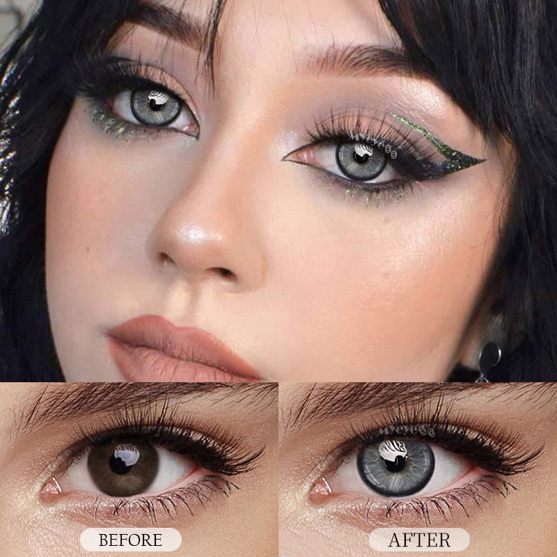 MYEYEBB Norko Grey Prescription Colored Contact Lenses - image 13
