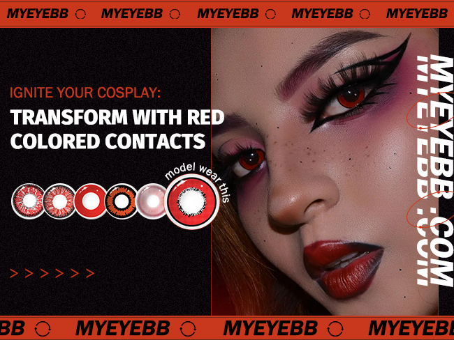 Ignite Your Cosplay: Transform with Red Colored Contacts