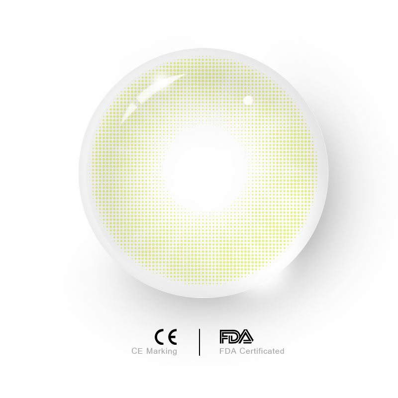 MYEYEBB Aurora Yellow Green Prescription Colored Contact Lenses - image 10