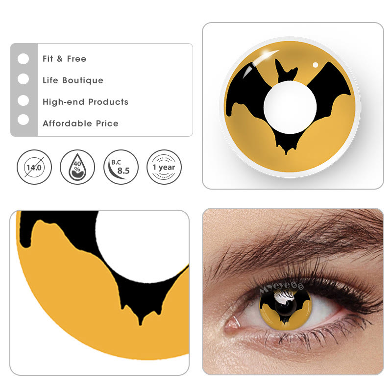 MYEYEBB Bat Yellow Cosplay Colored Contact Lenses - image 4