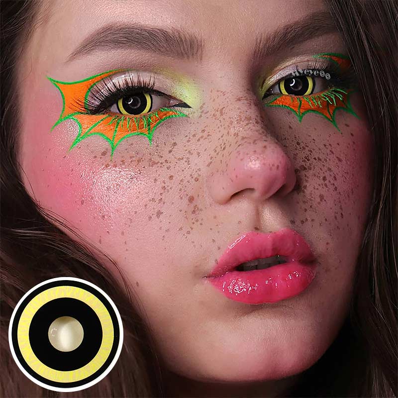 MYEYEBB Nebulos Yellow Cosplay Colored Contact Lenses - image 2