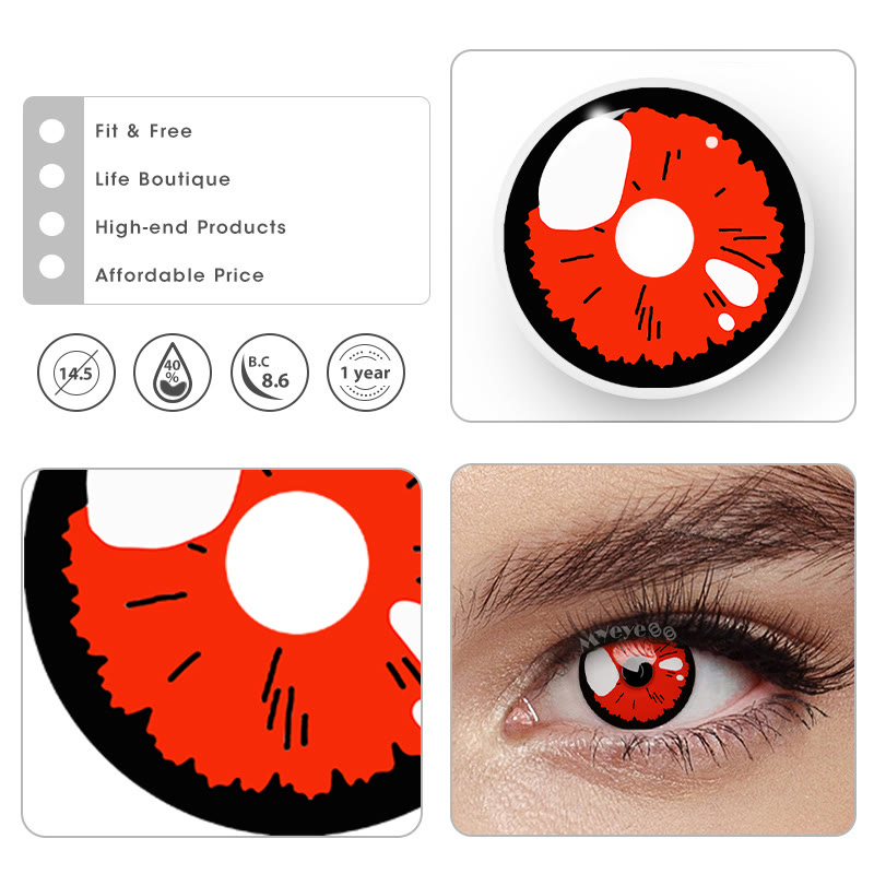 MYEYEBB Black Lobelia Red Cosplay Colored Contact Lenses-MYEYEBB
