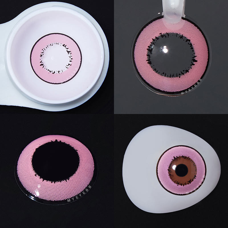 MYEYEBB Elements Pink Prescription Cosplay Colored Contact Lenses -MYEYEBB