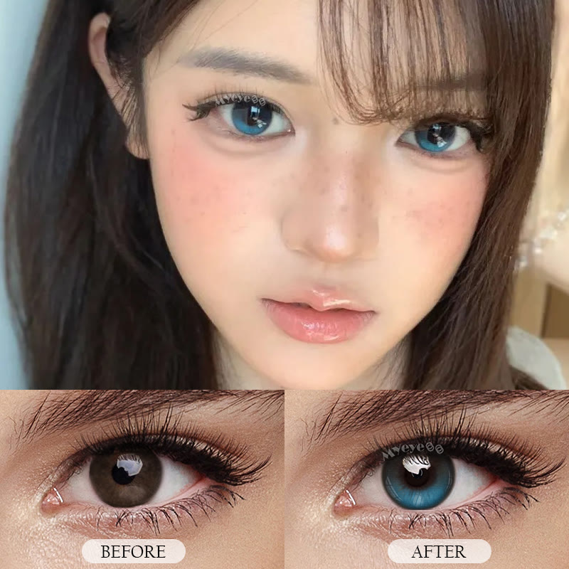 MYEYEBB Moonstone Blue Colored Contact Lenses | 1 Day-10 Pcs - image 9