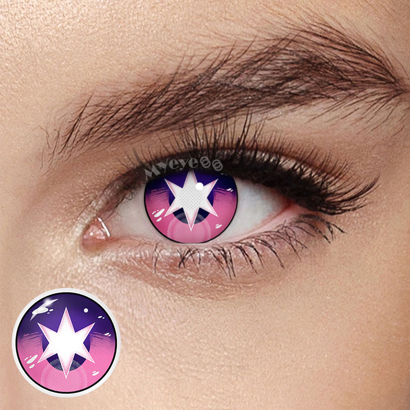 MYEYEBB Blind Ruby Hoshino Purple Cosplay Colored Contact Lenses-MYEYEBB