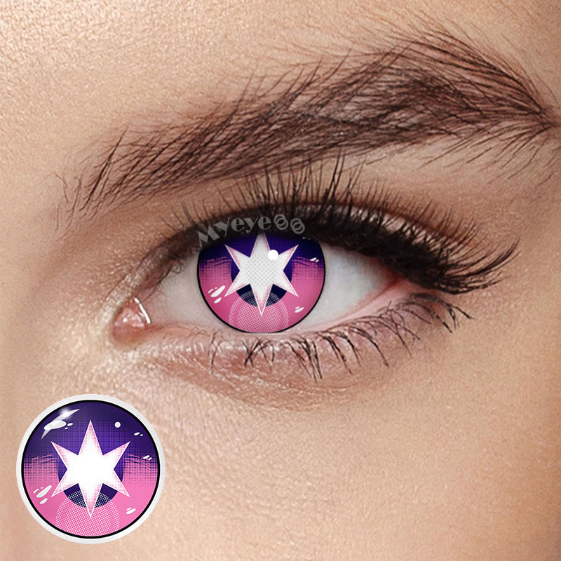 MYEYEBB Blind Ruby Hoshino Purple Cosplay Colored Contact Lenses