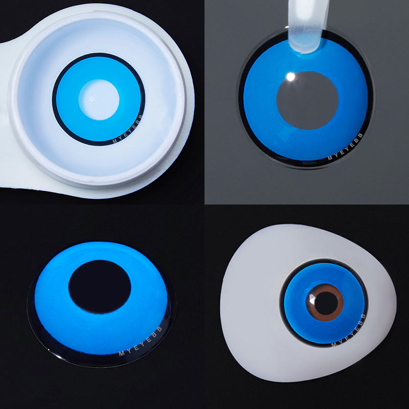 MYEYEBB Blue Manson Prescription Cosplay Colored Contact Lenses  - image 4