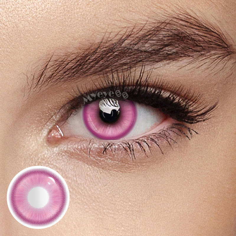 MYEYEBB Magic Coral Rose Red Prescription Colored Contact Lenses-MYEYEBB