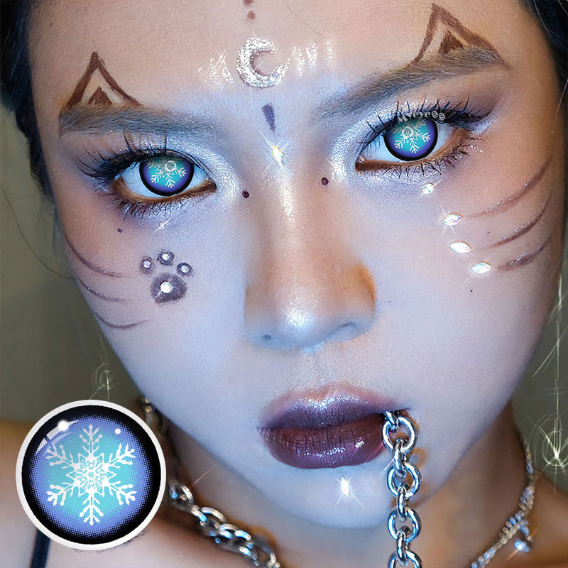 MYEYEBB Blind Snowflake Cosplay Colored Contact Lenses-MYEYEBB