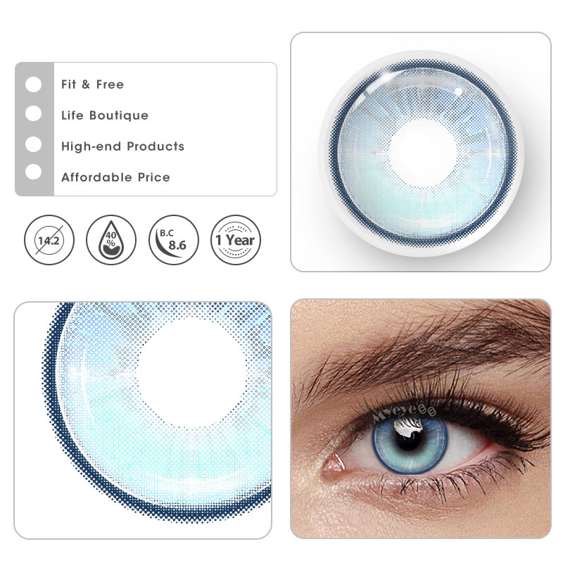 MYEYEBB Vista Blue Prescription Colored Contact Lenses - image 4