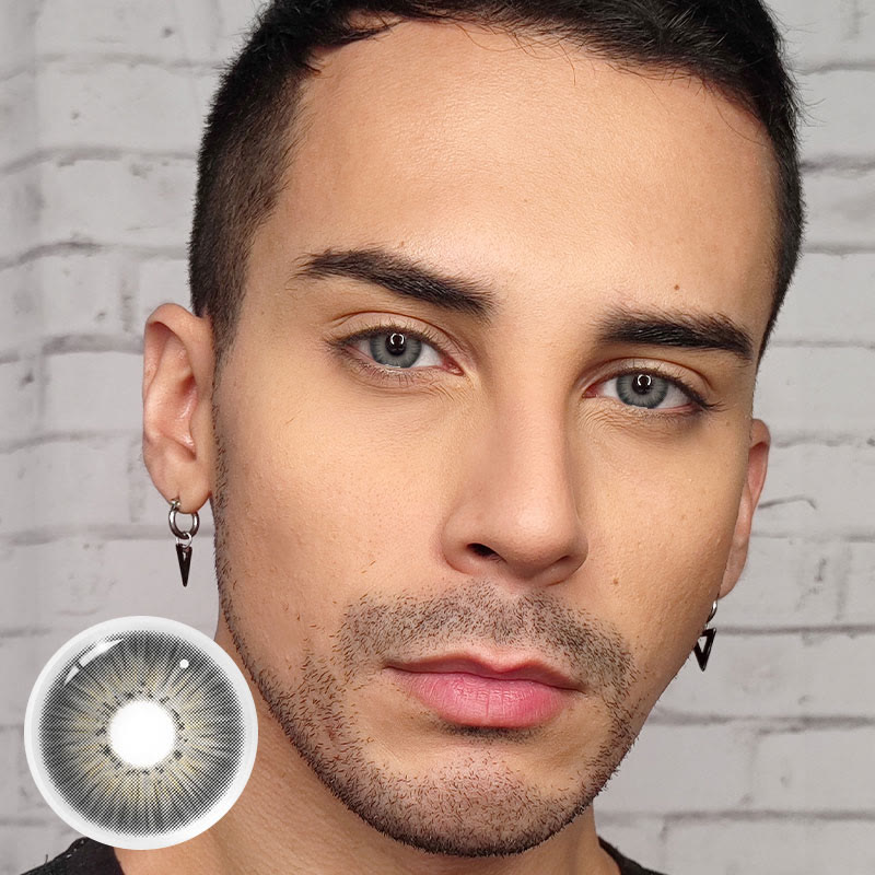 MYEYEBB New York III Grey Prescription Men Colored Contact Lenses - image 2