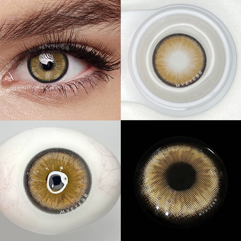 MYEYEBB Norko Brown Prescription Colored Contact Lenses