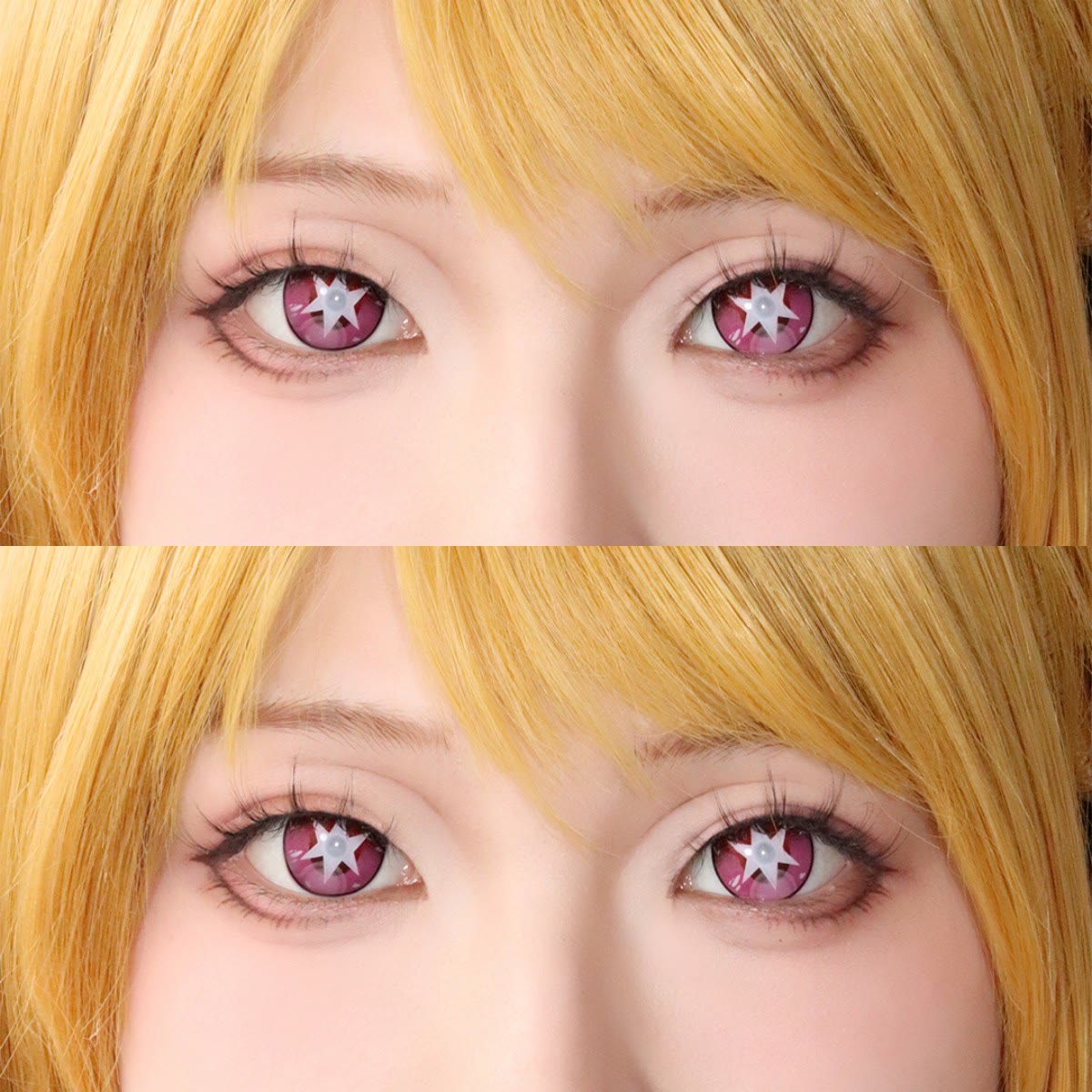 MYEYEBB Blind Ai Hoshino Red Cosplay Colored Contact Lenses-MYEYEBB