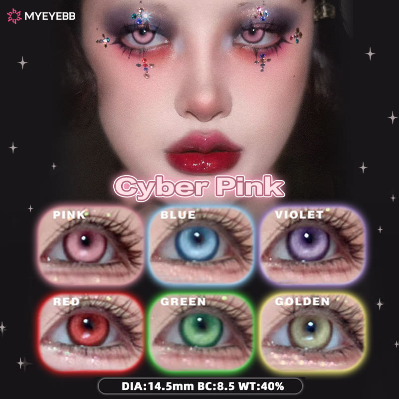 MYEYEBB Cyber Pink Prescription Cosplay Colored Contact Lenses - 6 Colors (1 Day) - 0.00 - RC01_PK - image 11