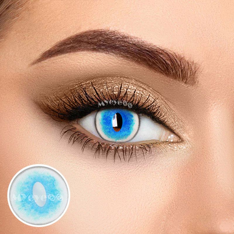 MYEYEBB Blind Ragdoll Cat Blue Prescription Cosplay Colored Contact Lenses-MYEYEBB