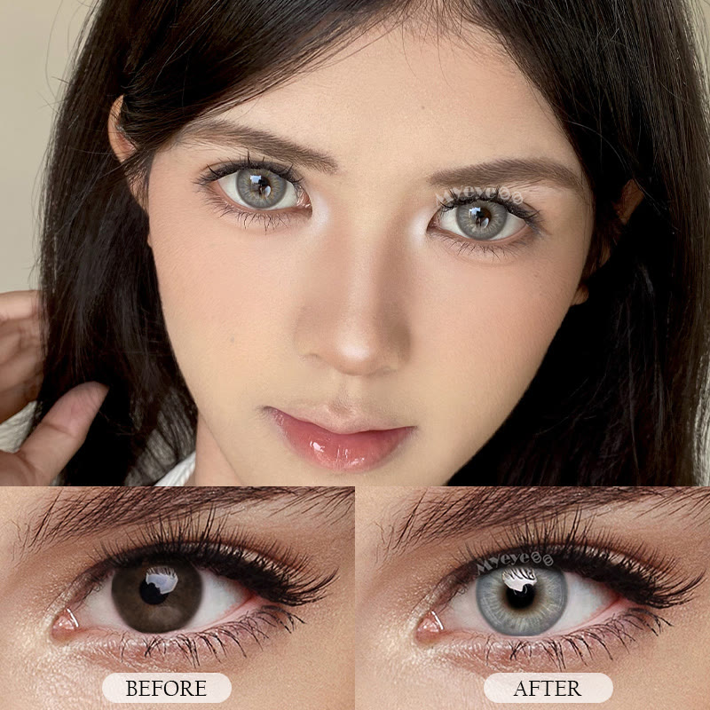 MYEYEBB Foxy Grey Colored Contact Lenses