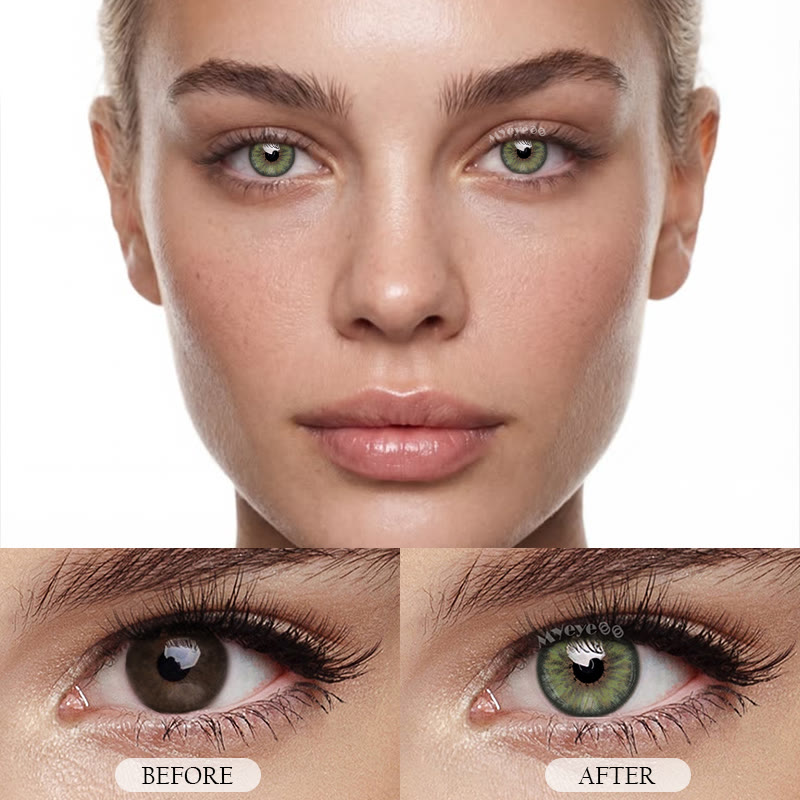 MYEYEBB Plus Petite Iris Grey Green Prescription Colored Contact Lenses丨Monthly - image 6