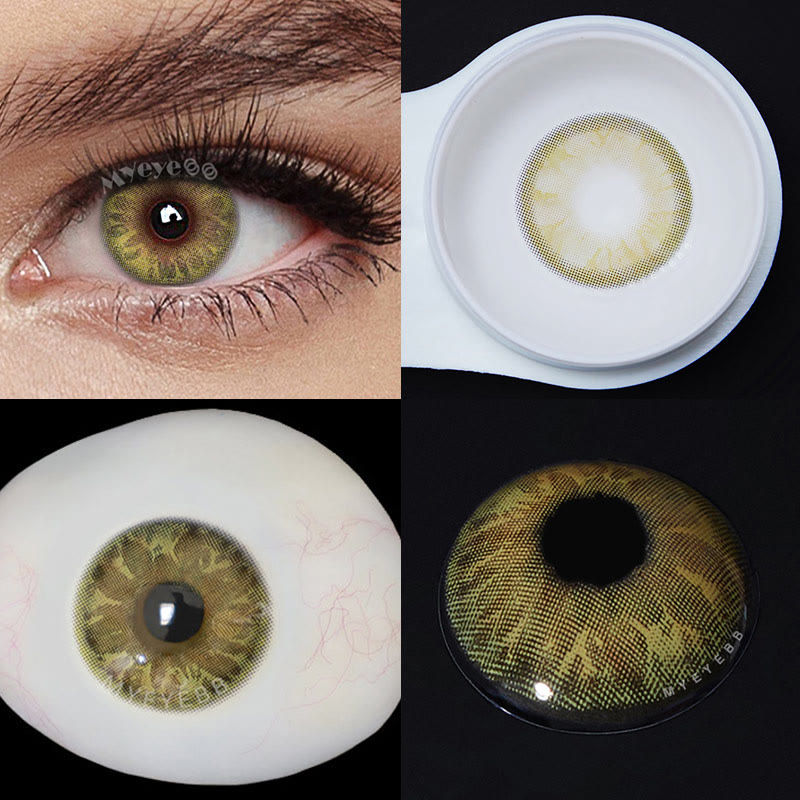 MYEYEBB Gem Tequila Yellow Brown Prescription Colored Contact Lenses - image 7
