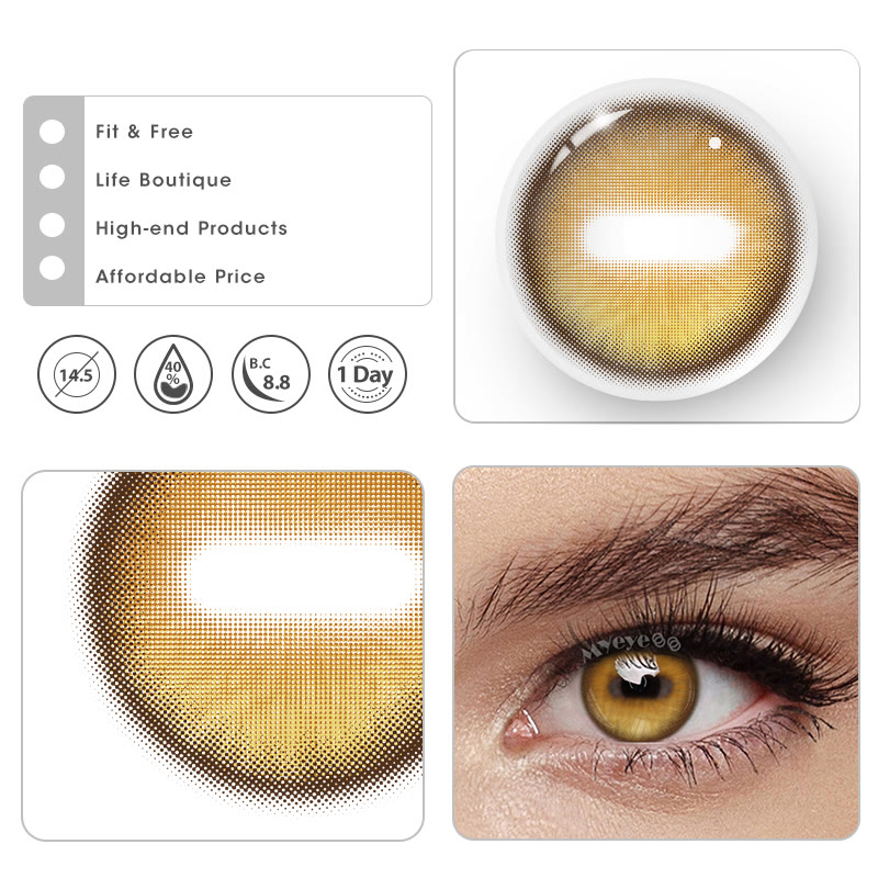 MYEYEBB Goat Eye Brown Cosplay Colored Contact Lenses | 1 Day-4 Pcs - image 6