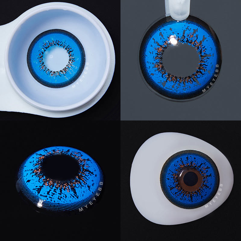 MYEYEBB Genshin Impact Blue Prescription Cosplay Colored Contact Lenses - image 3