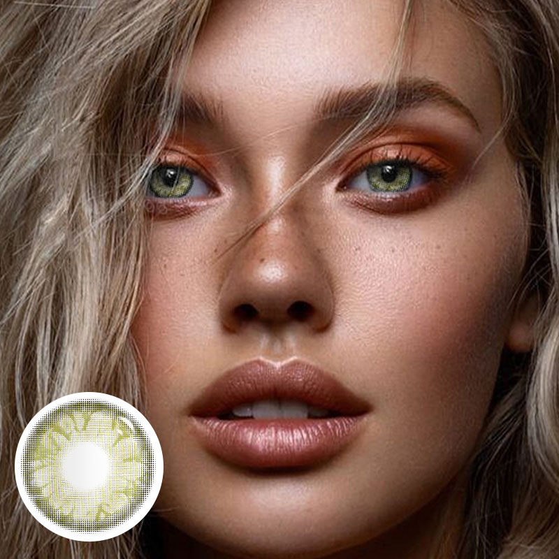 MYEYEBB Gem Tequila Yellow Brown Prescription Colored Contact Lenses - image 5