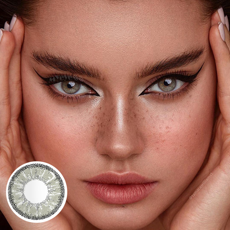 MYEYEBB Vika Tricolor Dolce Grey Prescription Colored Contact Lenses MYEYEBB Vika Tricolor Dolce Grey Prescription Colored Contact Lenses