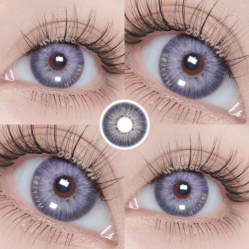 MYEYEBB New York III Violet Prescription Colored Contact Lenses-MYEYEBB
