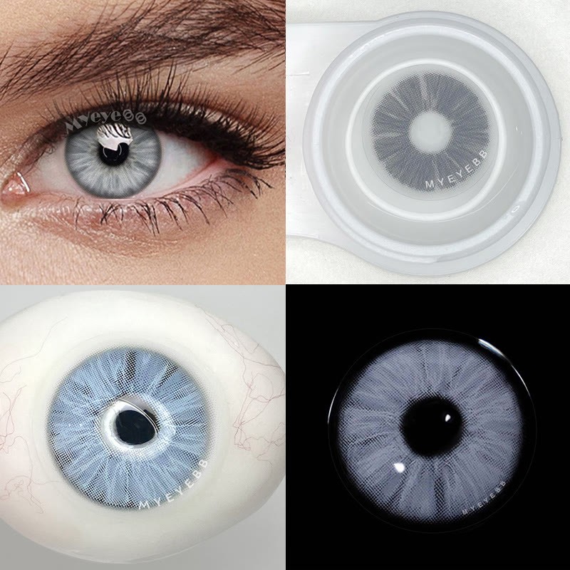 MYEYEBB Meta Grey Prescription Colored Contact Lenses