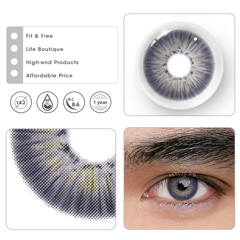 MYEYEBB New York III Violet Prescription Men Colored Contact Lenses-MYEYEBB