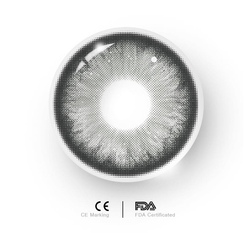 MYEYEBB Pearlescent Grey Prescription Men Colored Contact Lenses - image 2