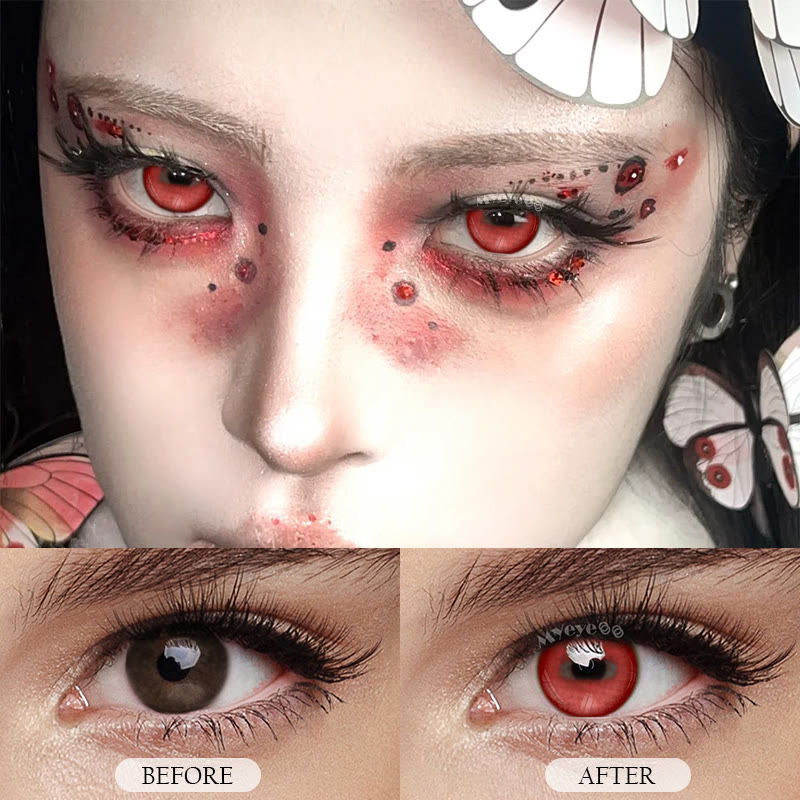 MYEYEBB Goat Eye Red Cosplay Colored Contact Lenses | 1 Day-4 Pcs - image 5