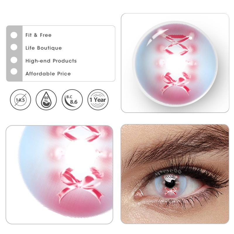 MYEYEBB Puppet Veil Pink Cosplay Colored Contact Lenses - image 4