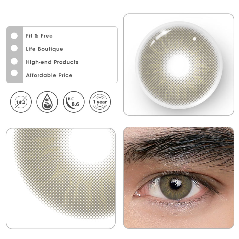MYEYEBB Eros Grey Prescription Men Colored Contact Lenses - image 4