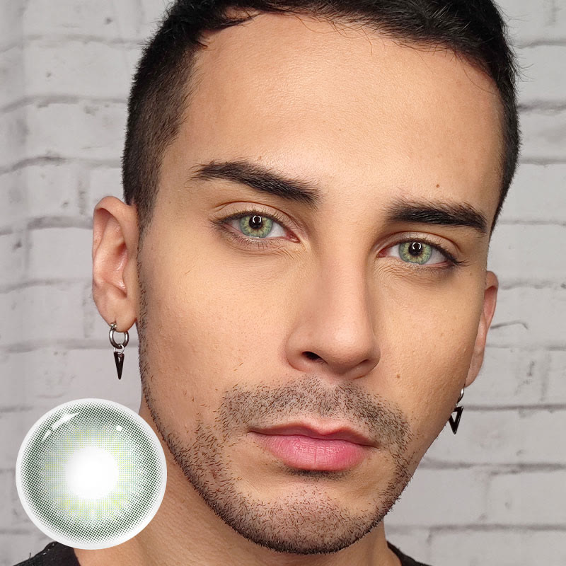 MYEYEBB DNA II Green Prescription Men Colored Contact Lenses - image 2