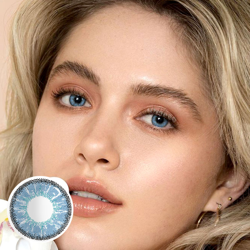 MYEYEBB Magic Hour II Vika Blue Prescription Colored Contact Lenses - image 2