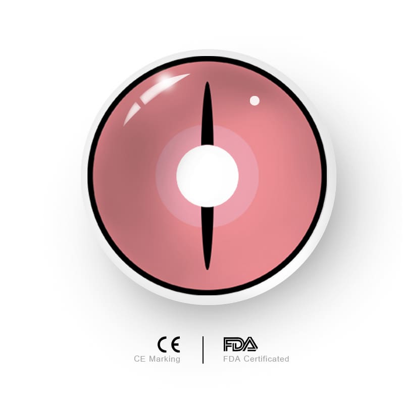 MYEYEBB Blind Kamado Nezuko Ghost Prescription Cosplay Colored Contact Lenses  - image 3