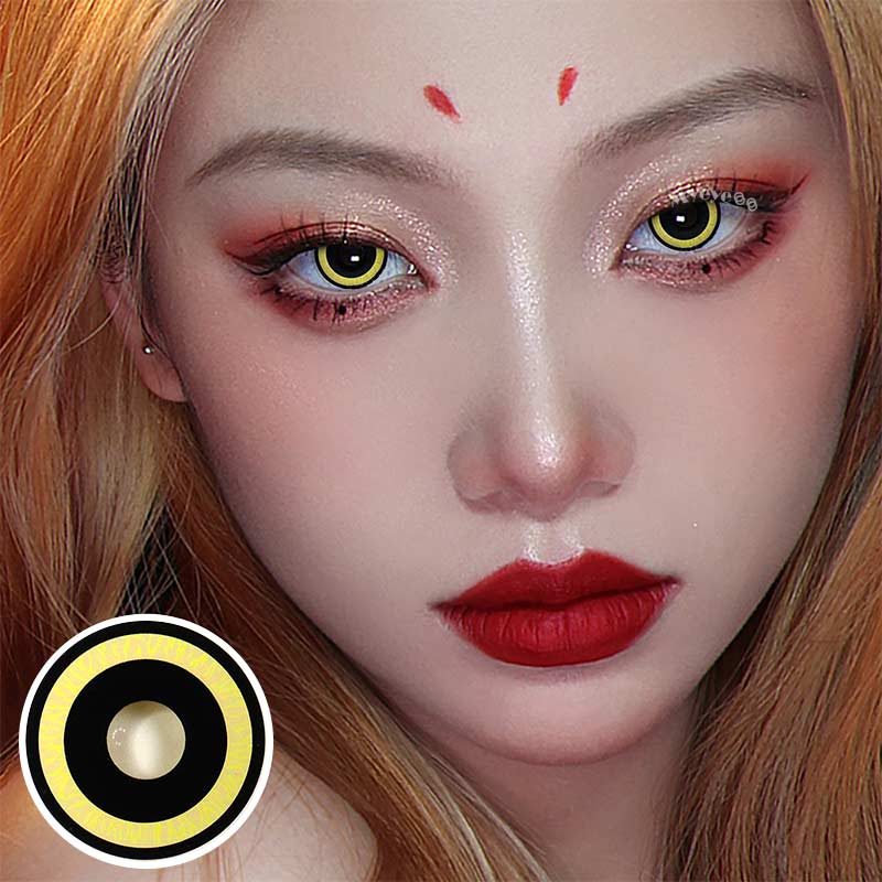 MYEYEBB Nebulos Yellow Cosplay Colored Contact Lenses - image 11