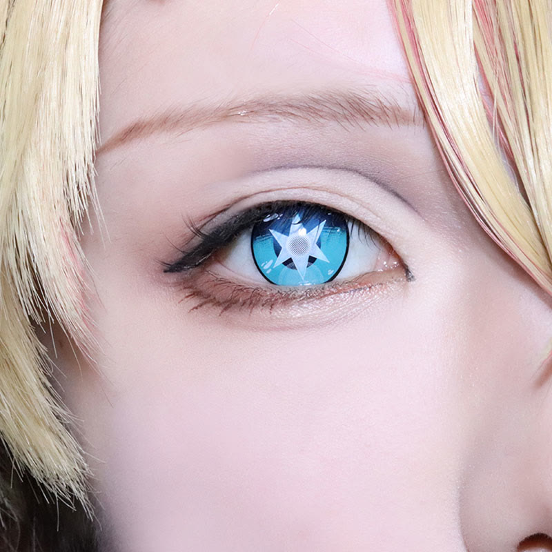 MYEYEBB Blind Aqua Hoshino Blue Cosplay Colored Contact Lenses-MYEYEBB