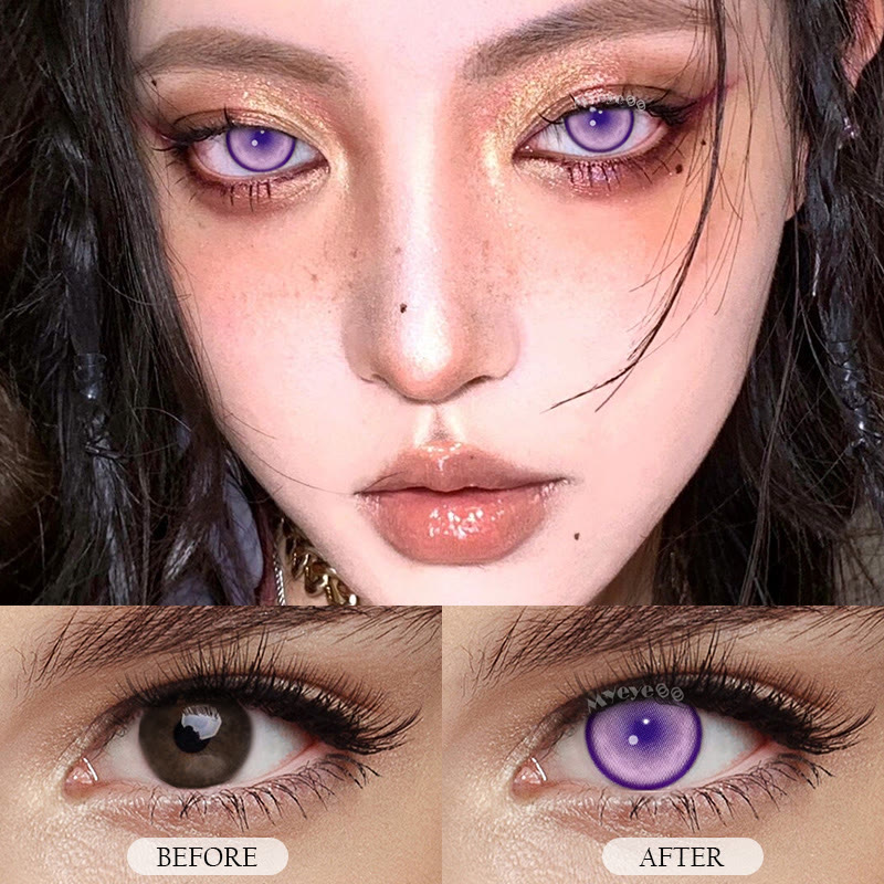 MYEYEBB Kochou Shinobu Violet Prescription Cosplay Colored Contact Lenses -MYEYEBB